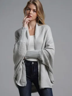 Pulls Cardigans Acrylique Marine Foncé Manches Longues