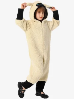 Pyjama Kigurumi Onesie Mouton pour Enfants Combinaison Animale en Polyester