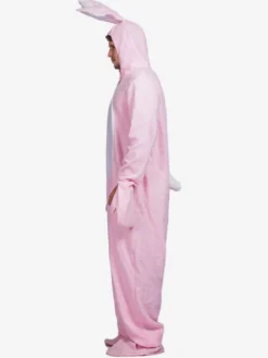 Pyjamas Kigurumi Onesie Halloween Combinaison en polyester rose pour adulte Costumes Kigurumi