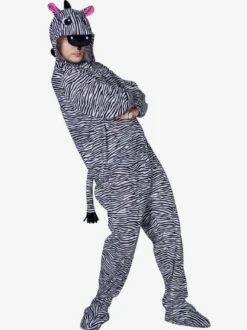 Pyjama zèbre Kigurumi pour adultes combinaison en Polyester noir Costumes Kigurumi