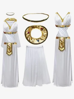 Robe blanche sexy dos nu en polyester pour femme ensemble de costumes de vacances