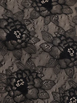 Robe corset en dentelle pour femme - Robe moulante mini noire à épaules dénudées et manches longues - Tenue de soirée printanière 2026