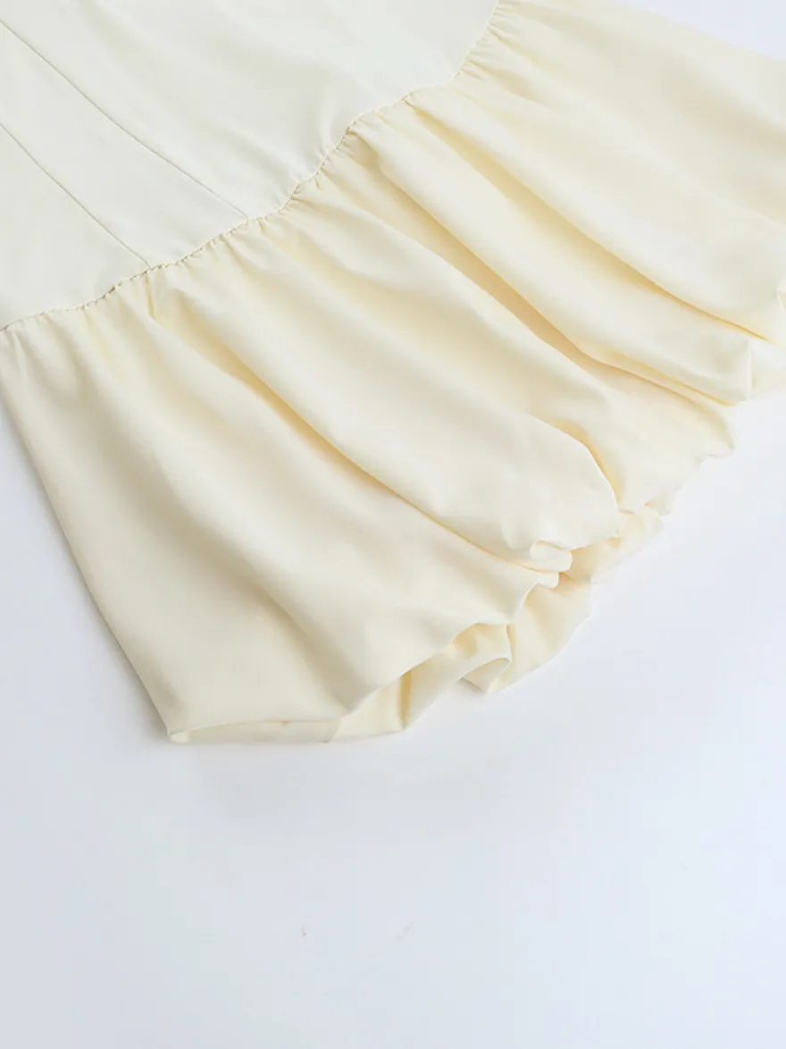 Robe courte à ourlet bouffant pour femme - Coupe corset à volants style Coquette - Look idéal pour une fête d'été à la plage 2026