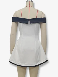 Robe courte à épaules dénudées et manches longues coupe trapèze tenue de soirée sexy pour femme 2026
