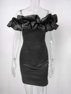 Robe cupcake chic sans bretelles fendue mini robes de fête d'anniversaire