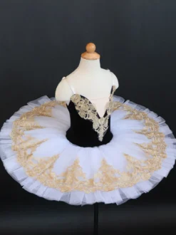 Robe de Ballet fille enfant ballerine strass dentelle Polyester robe ensemble de danse