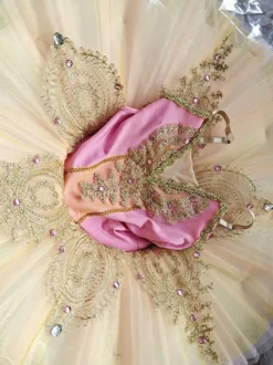 Robe de Ballet rose pour femmes et enfants ballerine à volants en dentelle et Polyester vêtements de danse