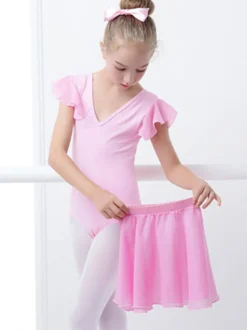 Robe de ballet Violet Ballerine enfants plissée Oeuvre d'art façonnant Ensemble vêtements de performance