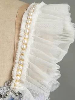 Robe de Ballet violette pour femmes et adultes ensemble de robe en Polyester ombré à volants et paillettes vêtements de danse
