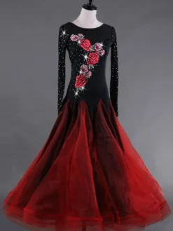 Robe de bal Performance color-block en organza pour adultes Déguisements Halloween