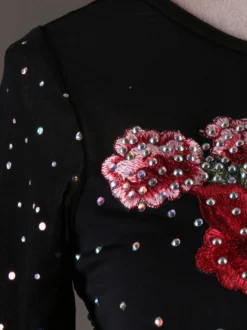 Robe de bal Performance color-block en organza pour adultes Déguisements Halloween