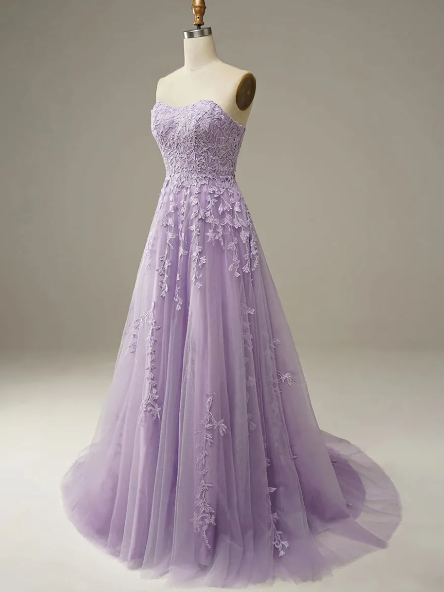 Robe de bal robe de soirée bustier laçage sur dos avec traîne
