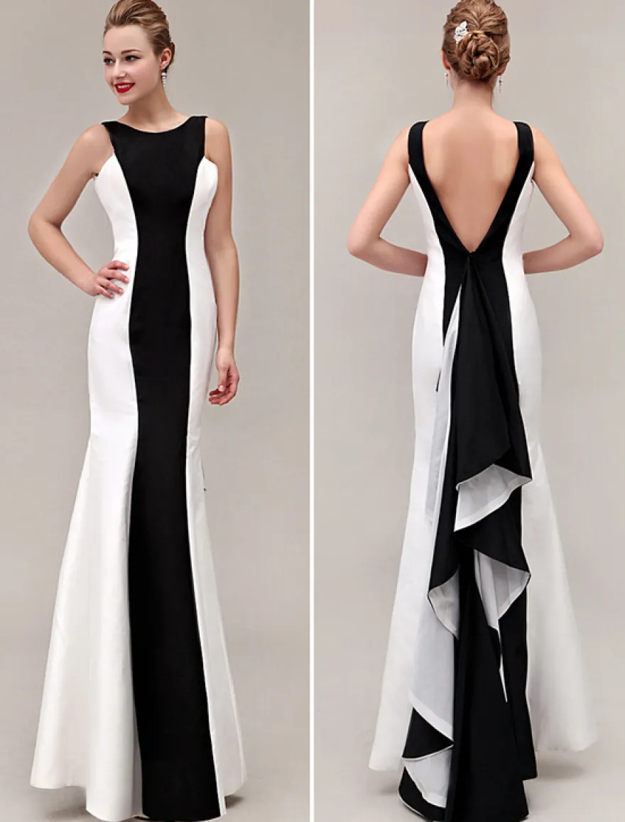 Robe de bal 2026 robe sirène V-dos volants taffetas robe de bal