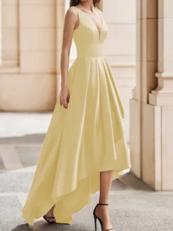 Robe de cocktail mariage robe de soirée col rond sans manche dos nu