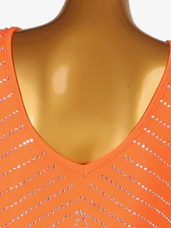 Robe De Danse De Salon Orange Costume De Danse Femmes
