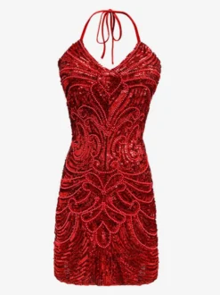 Robe De Danse Latine Des Années 1970 Ensemble Dos Nu À Paillettes Franges Sexy