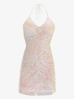 Robe De Danse Latine Des Années 1970 Ensemble Dos Nu À Paillettes Franges Sexy