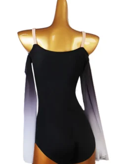 Robe de danse latine Femme Noir Femmes Fleurs Bodycon Sexy Polyester Robe Danse Porter