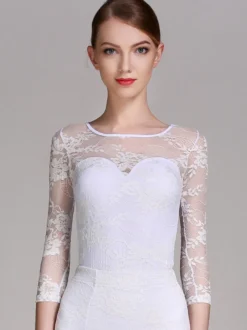 Robe de danse pour femme body en maille et dentelle pour concours de danse de salon