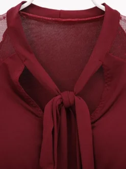 Robe de danse pour femmes manches longues décolleté en ruban costumes de danse de salon