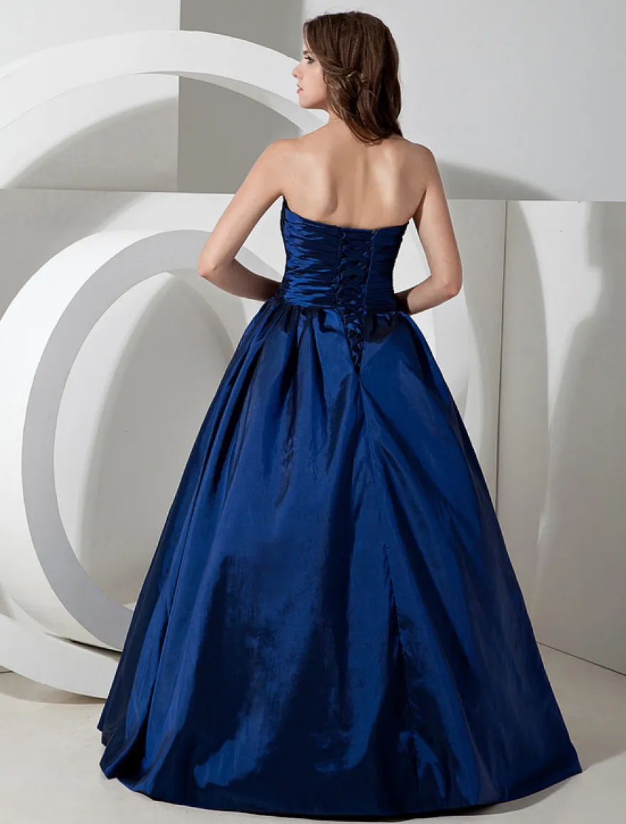 Robe de demoiselle d'honneur bustier avec noeud au sol