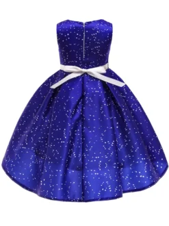 Robe de fête pour Noël Green Polyester Fiber Imprimerie des vacances de Noël Costumes Robe