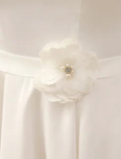 Robe de mariée courte robe de mariée vintage col en coeur boutonnée sur dos au genou