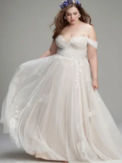 Robe de mariée simple dentelle chérie cou sans manches plissée A-ligne robes de mariée personnalisation gratuite