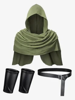 Robe de moine marron pour homme tunique médiévale de moine avec capuche costume de GN Renaissance avec ceinture