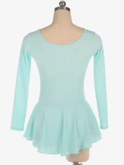 Robe de patinage Aqua Polyester Bodycon manches longues Costumes de danse