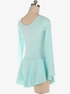 Robe de patinage Aqua Polyester Bodycon manches longues Costumes de danse
