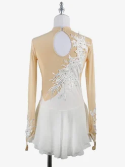 Robe de patinage Black Swan en maille perlée élégante pour femmes et filles