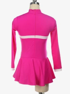 Robe De Patinage Rose Costumes De Danse Velours Coréen