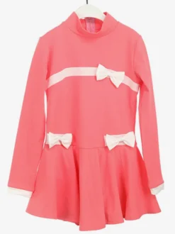 Robe De Patinage Rose Costumes De Danse Velours Coréen