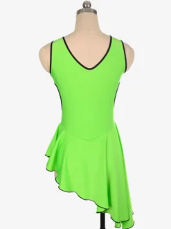 Robe De Patinage Rose Polyester Costumes De Danse Moulante