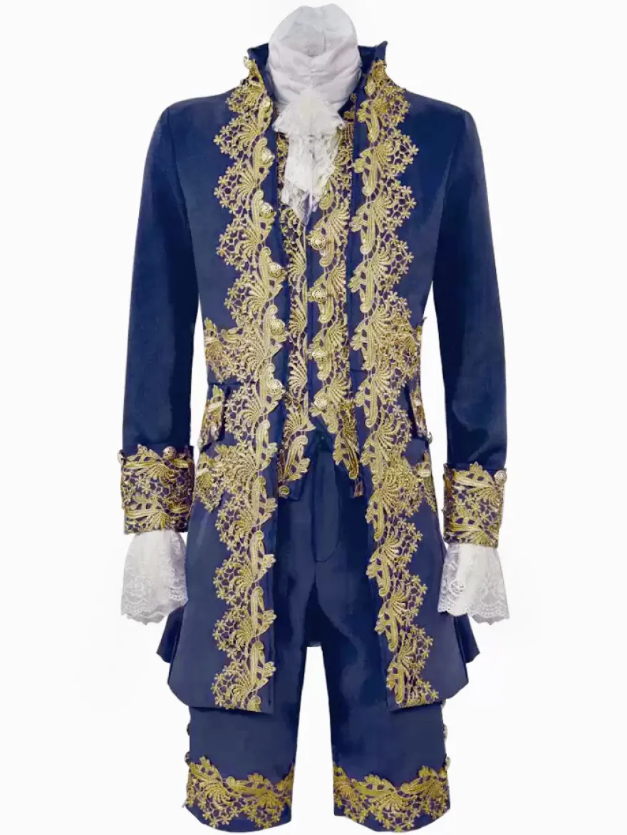 Robe de Prince de palais pour hommes Costume de Performance Costume rétro médiéval Bourgogne