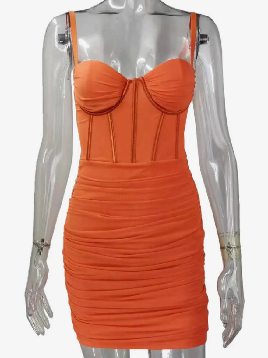 Robe de soirée à bretelles dos nu lilas sexy