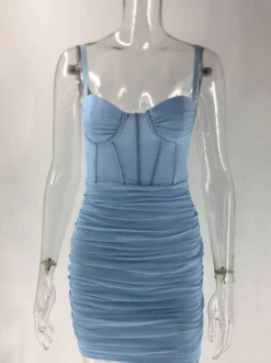 Robe de soirée à bretelles dos nu lilas sexy