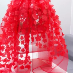 Robe de soirée en organza à col en V et longueur au sol avec appliques