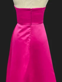 Robe de soirée fourreau en Satin tissé élastique col bateau avec traîne fendue sur le devant robes de soirée formelles
