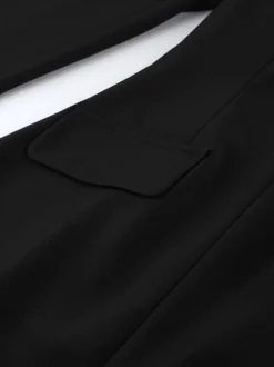 Robe de soirée mini élégante à col V poches boutonnées et coupe ajustée