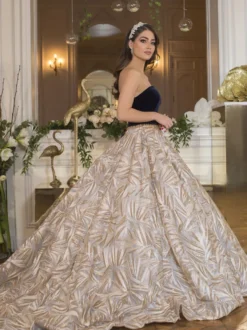 Robe de soirée princesse silhouette bustier avec traîne sans manches fermeture éclair paillettes tulle robes de soirée sociales
