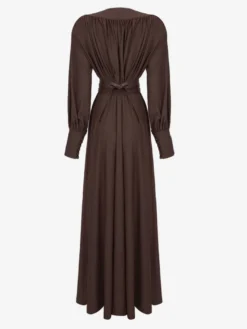 Robe de soirée sexy à col V et ceinture taille haute robe longue pour femme robe de bal formelle