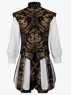 Robe de velours royale et noble de style Renaissance idéale pour un GN médiéval ou un cosplay d'Halloween.
