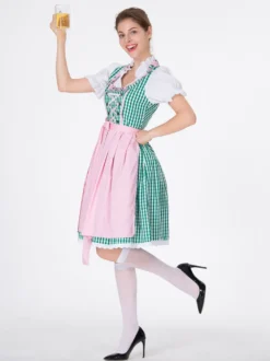 Robe Dirndl pour fille tenue bavaroise 3 pièces pour l'Oktoberfest