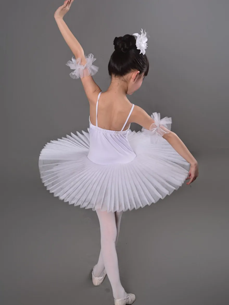 Robe justaucorps de performance en tutu de ballet Swan pour filles