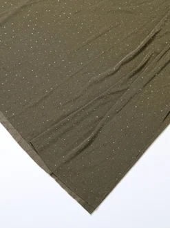 Robe longue dos nu à col V plongeant et décolleté plongeant pour femme - Robe transparente vert olive à paillettes et fente haute - Idéale pour une soirée d'été en boîte de nuit (2026)