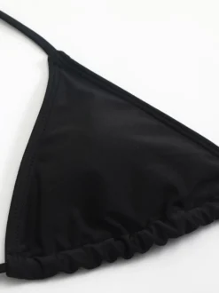 Robe midi de plage à manches longues en résille avec ensemble bikini dos nu assorti
