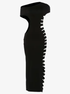 Robe midi moulante asymétrique à découpe sur le côté robe de soirée sexy