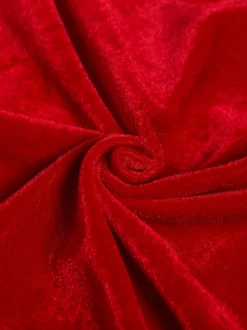 Robe Rouge De Noël Pour Femme Costumes Col Bateau Fausse Fourrure Sexy